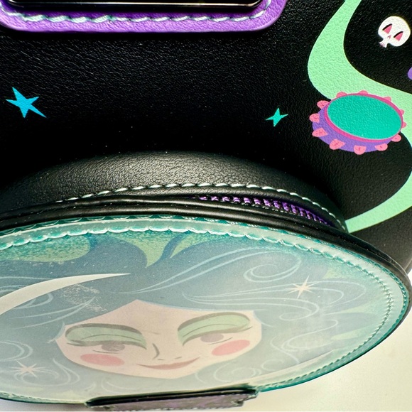 NWT. Loungefly Disney\'s The Haunted Mansion Madame Leota Mini Backpack glows